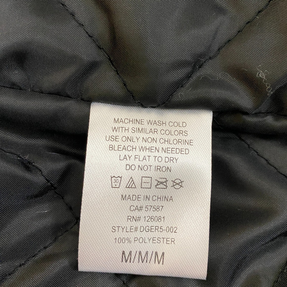 Dodge x Reason Men Varsity Bomber Jacket Limited Edition M Black Demon Flame NEW - Picture 10 of 13